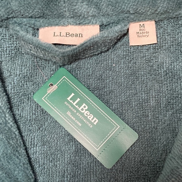 L.L. Bean Teal Terry Cloth Robe Women’s Medium - Picture 2 of 6